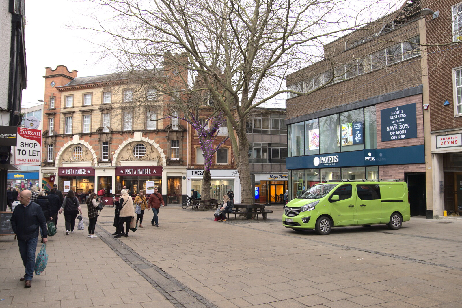 Pret a Manger and CEYMS on Brigg Street from The Lost Pubs of Norwich, Norfolk - 13th February 2022