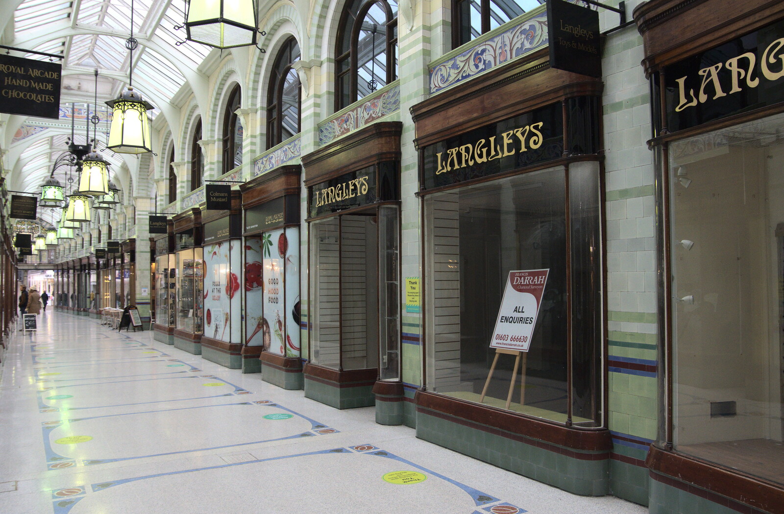 Langleys in Royal Arcade has downsized from The Lost Pubs of Norwich, Norfolk - 13th February 2022
