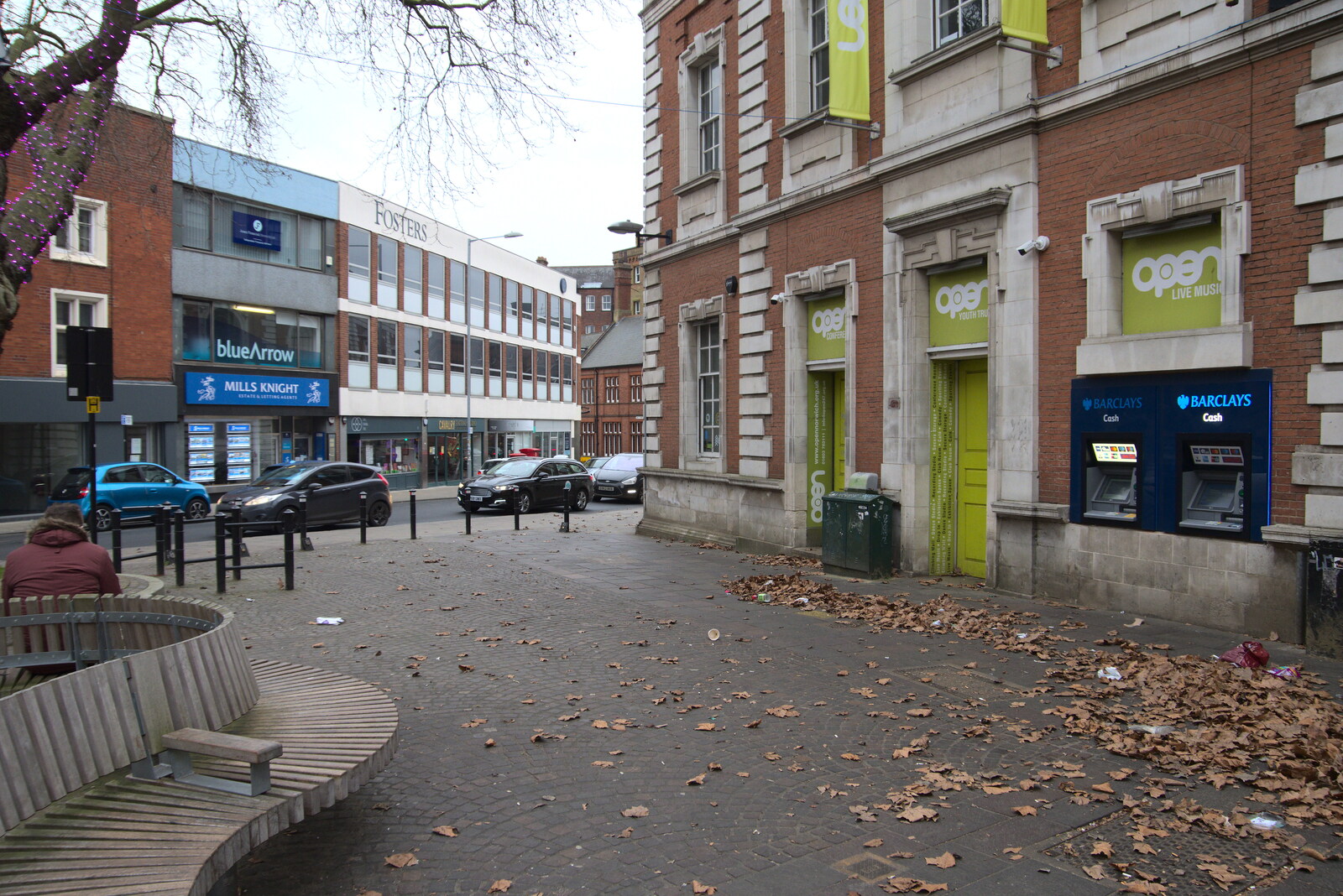 London Street joins Bank Plain from The Lost Pubs of Norwich, Norfolk - 13th February 2022