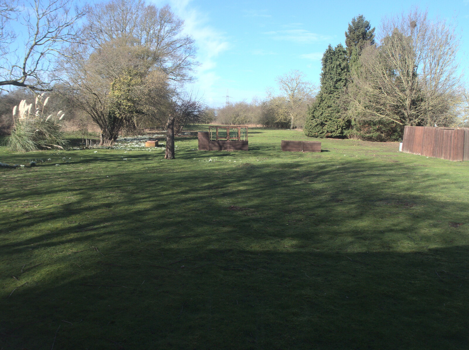 The Swan's back garden from The Swan Inn: An Epilogue, Brome, Suffolk - 17th February 2022