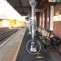 The bike's in its old spot at Diss Station, The Last Trip to the SwiftKey Office, Paddington, London - 23rd February 2022