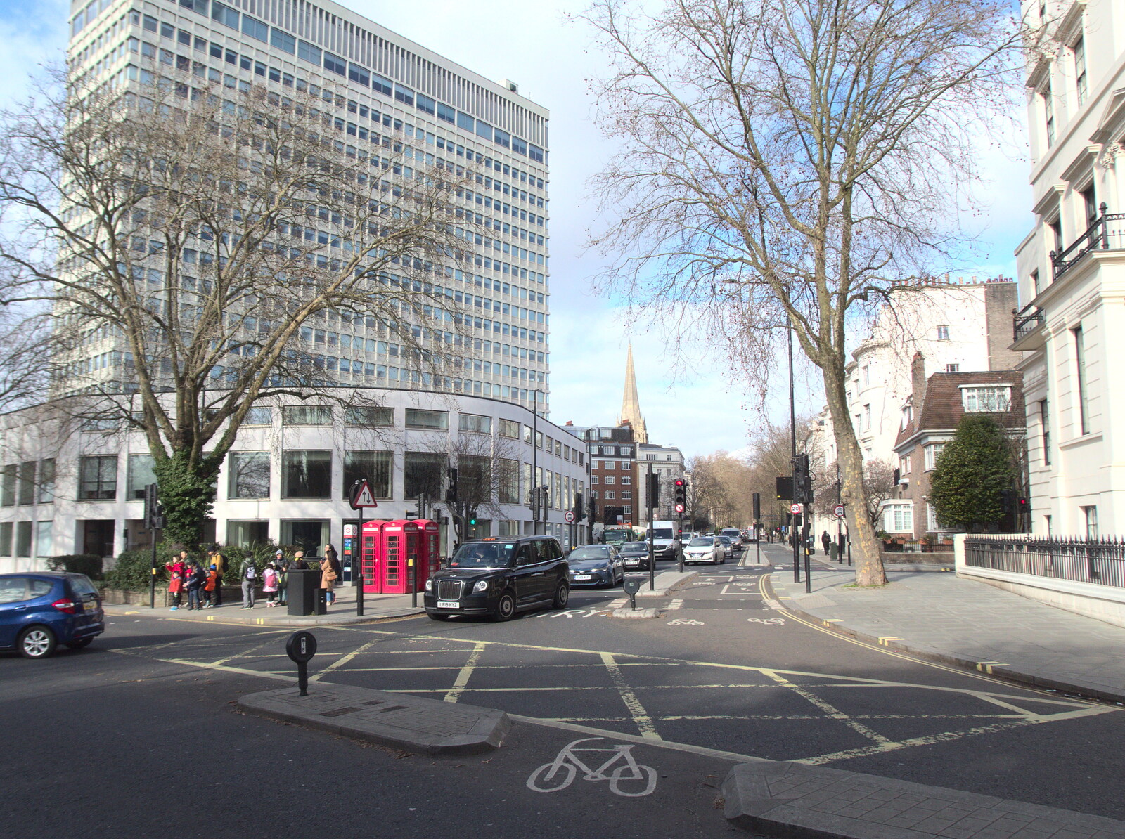 The Royal Lancaster and Westbourne Street from The Last Trip to the SwiftKey Office, Paddington, London - 23rd February 2022