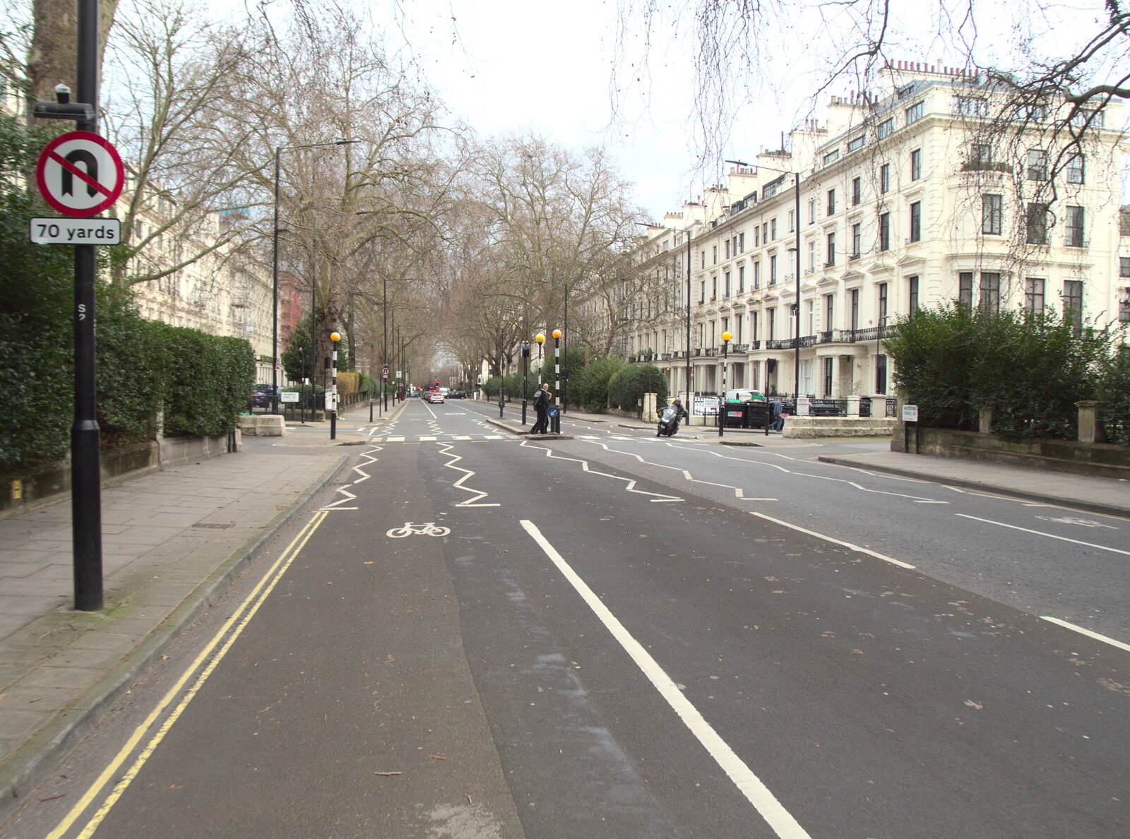 Cycling up Westbourne Terrace from The Last Trip to the SwiftKey Office, Paddington, London - 23rd February 2022