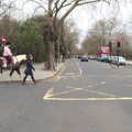 A horse crosses Bayswater Road, The Last Trip to the SwiftKey Office, Paddington, London - 23rd February 2022
