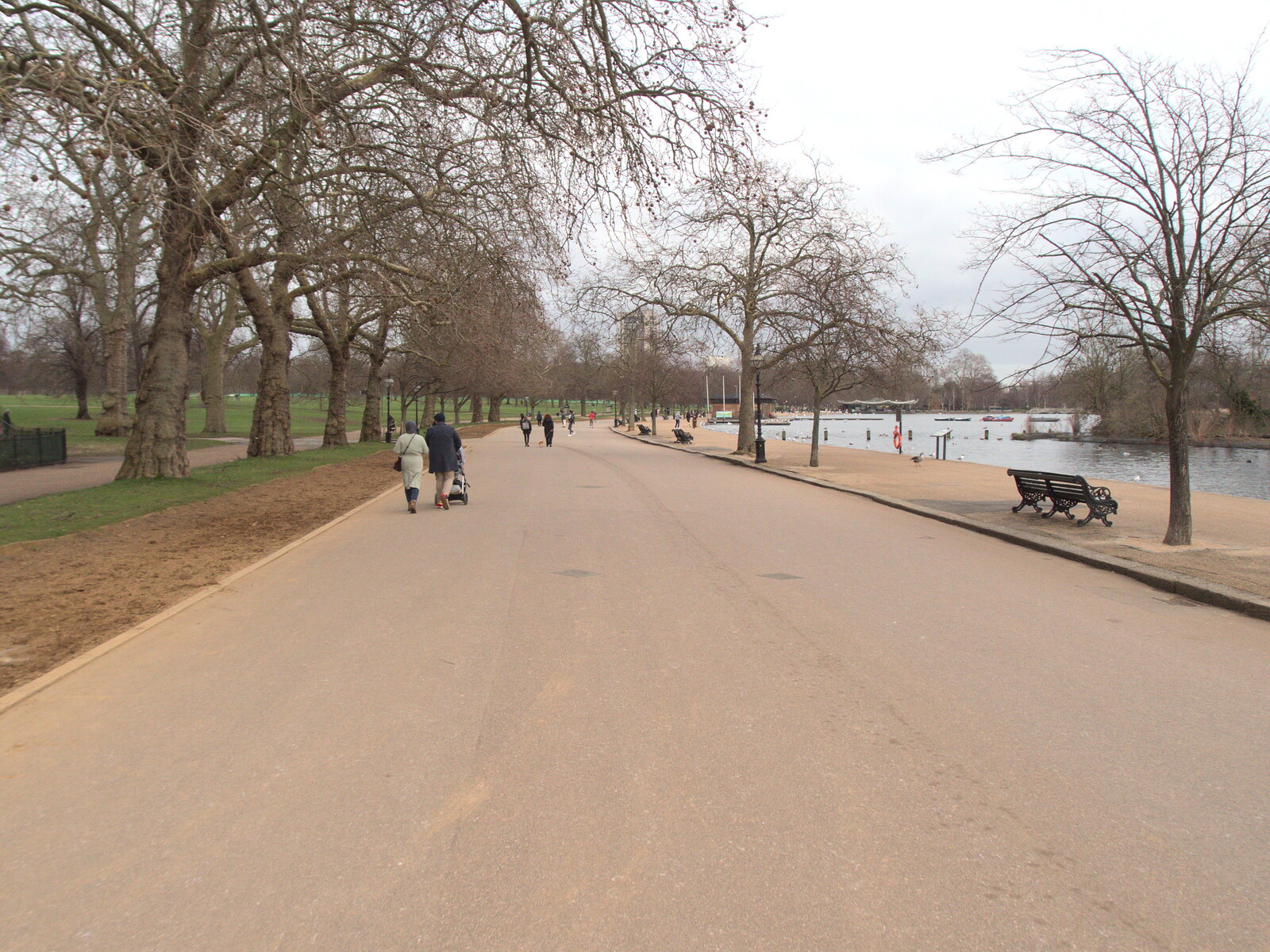 Back on Serpentine Road through Hyde Park from The Last Trip to the SwiftKey Office, Paddington, London - 23rd February 2022