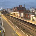 Diss station in the dusk, The Last Trip to the SwiftKey Office, Paddington, London - 23rd February 2022