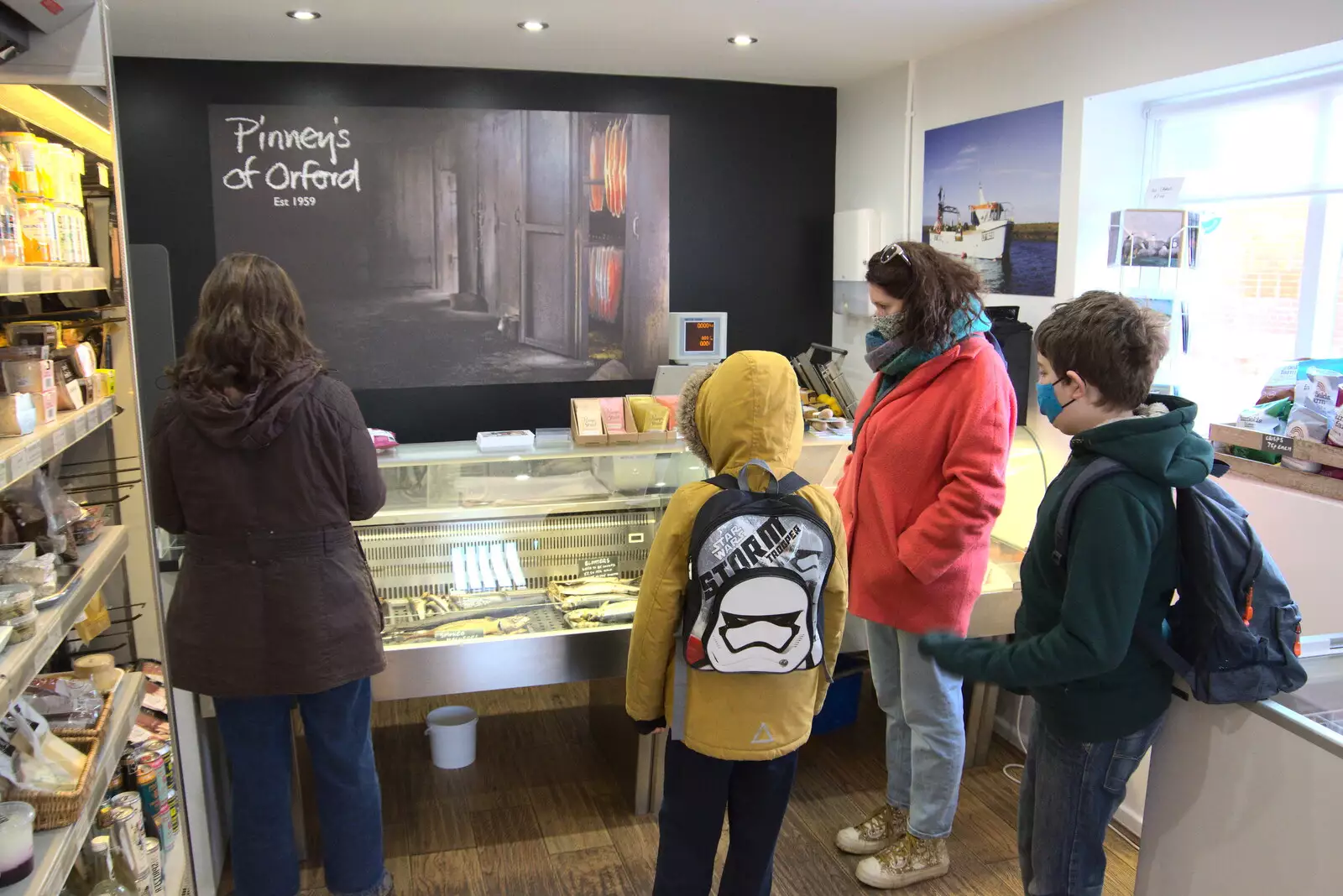 We look at smoked fish in Pinney's of Orford, from A Trip to Orford Castle, Orford, Suffolk - 26th February 2022