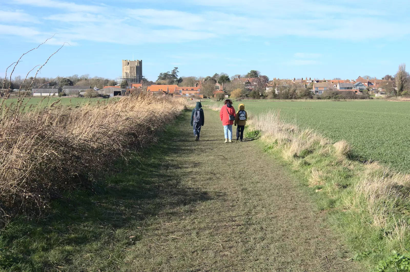 On the path to Orford, from A Trip to Orford Castle, Orford, Suffolk - 26th February 2022