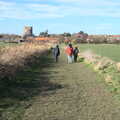 On the path to Orford, A Trip to Orford Castle, Orford, Suffolk - 26th February 2022