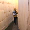 Harry walks through the safety corridor, A Trip to Orford Castle, Orford, Suffolk - 26th February 2022