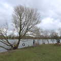 The boys by the lake, Weybread Pits and a Sunday Walk, Brome, Suffolk - 6th March 2022