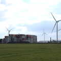 Container Mountain and the wind turbines, Weybread Pits and a Sunday Walk, Brome, Suffolk - 6th March 2022