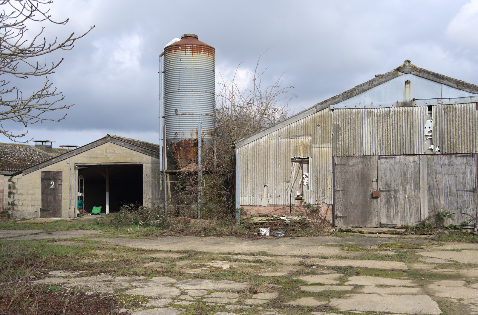 Derelict farm buildings from Weybread Pits and a Sunday Walk, Brome, Suffolk - 6th March 2022