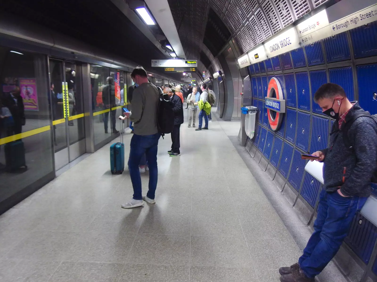 Hanging around at London Bridge tube station, from Genesis at the O2, North Greenwich, London - 24th March 2022