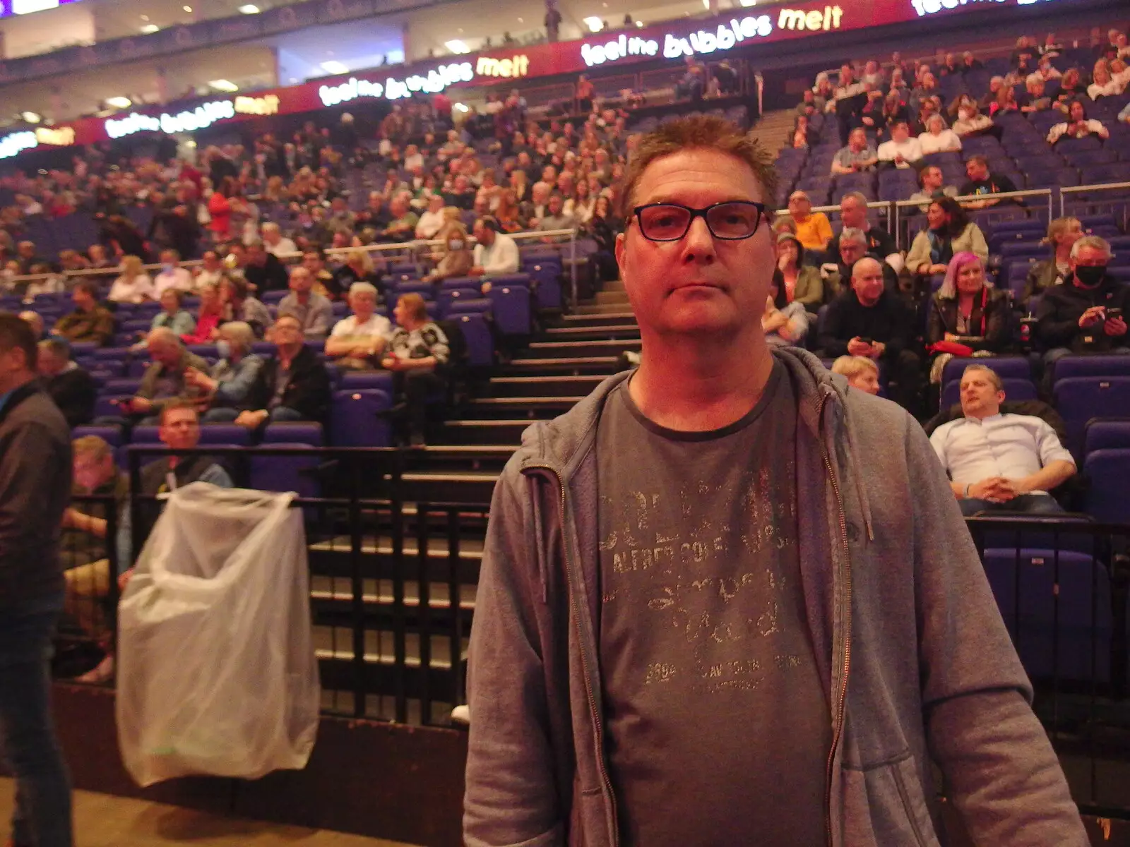 Sean in the O2, from Genesis at the O2, North Greenwich, London - 24th March 2022