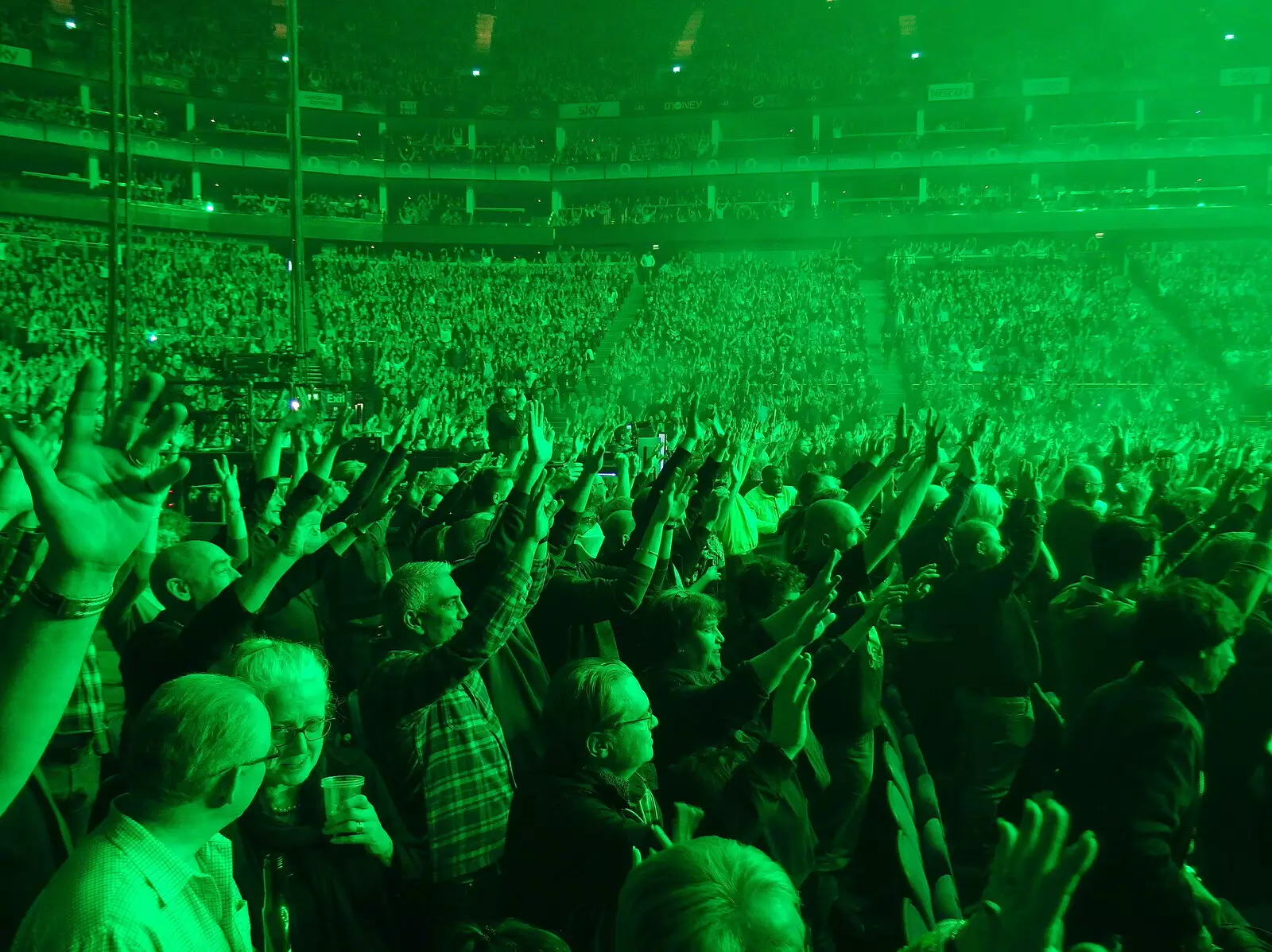 Hands in the air for Home By The Sea, from Genesis at the O2, North Greenwich, London - 24th March 2022