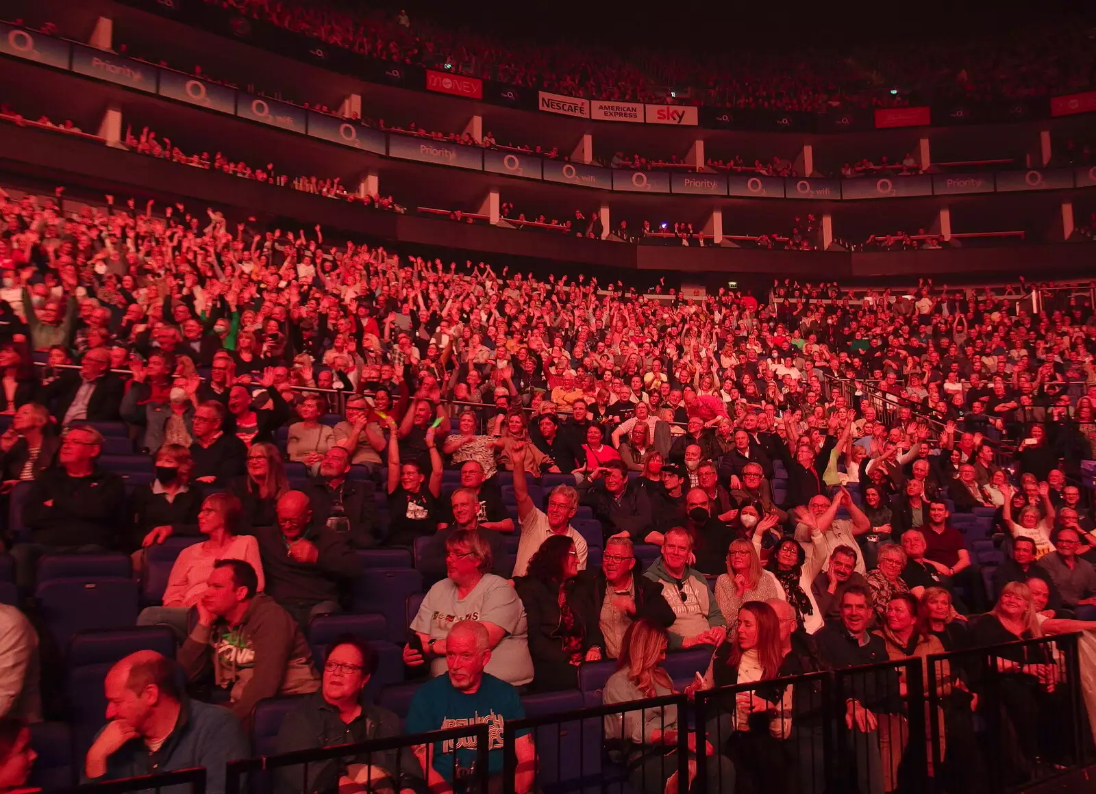 The crowds at the O2, from Genesis at the O2, North Greenwich, London - 24th March 2022