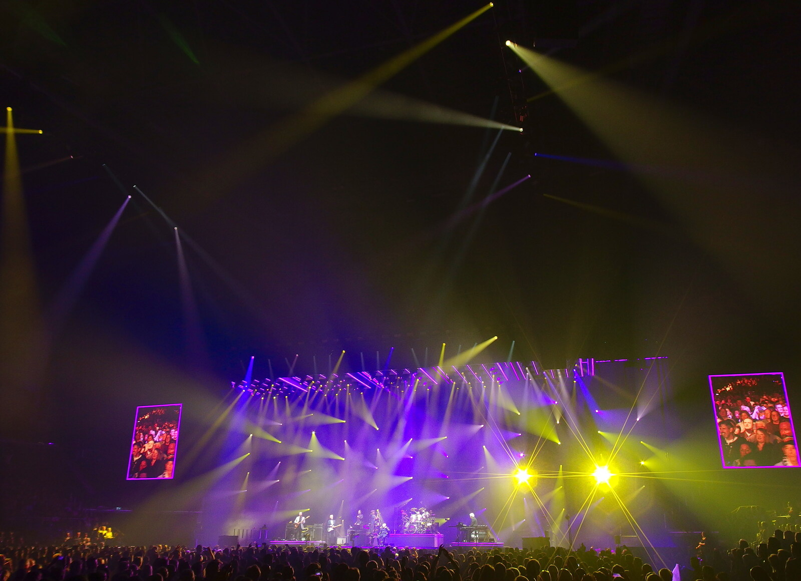 A wide view of the lights and stage from Genesis at the O2, North Greenwich, London - 24th March 2022