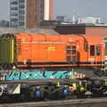 Freightliner Class 08 shunter 08785 at Ipswich, Genesis at the O2, North Greenwich, London - 24th March 2022