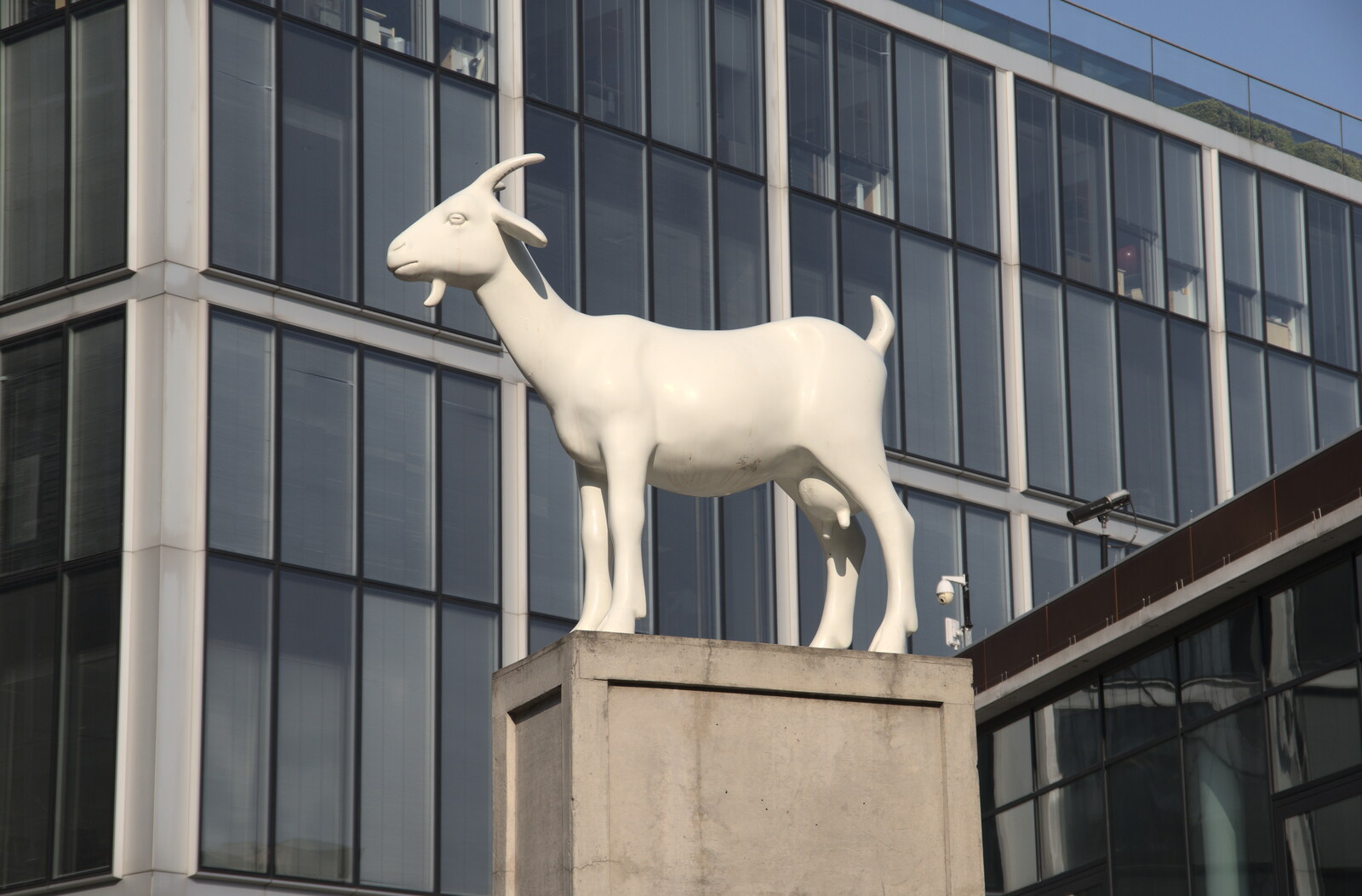The Spitalfields' Goat statue from Genesis at the O2, North Greenwich, London - 24th March 2022
