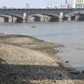 2022 Blackfriars's Bridge, and low tide on the Thames