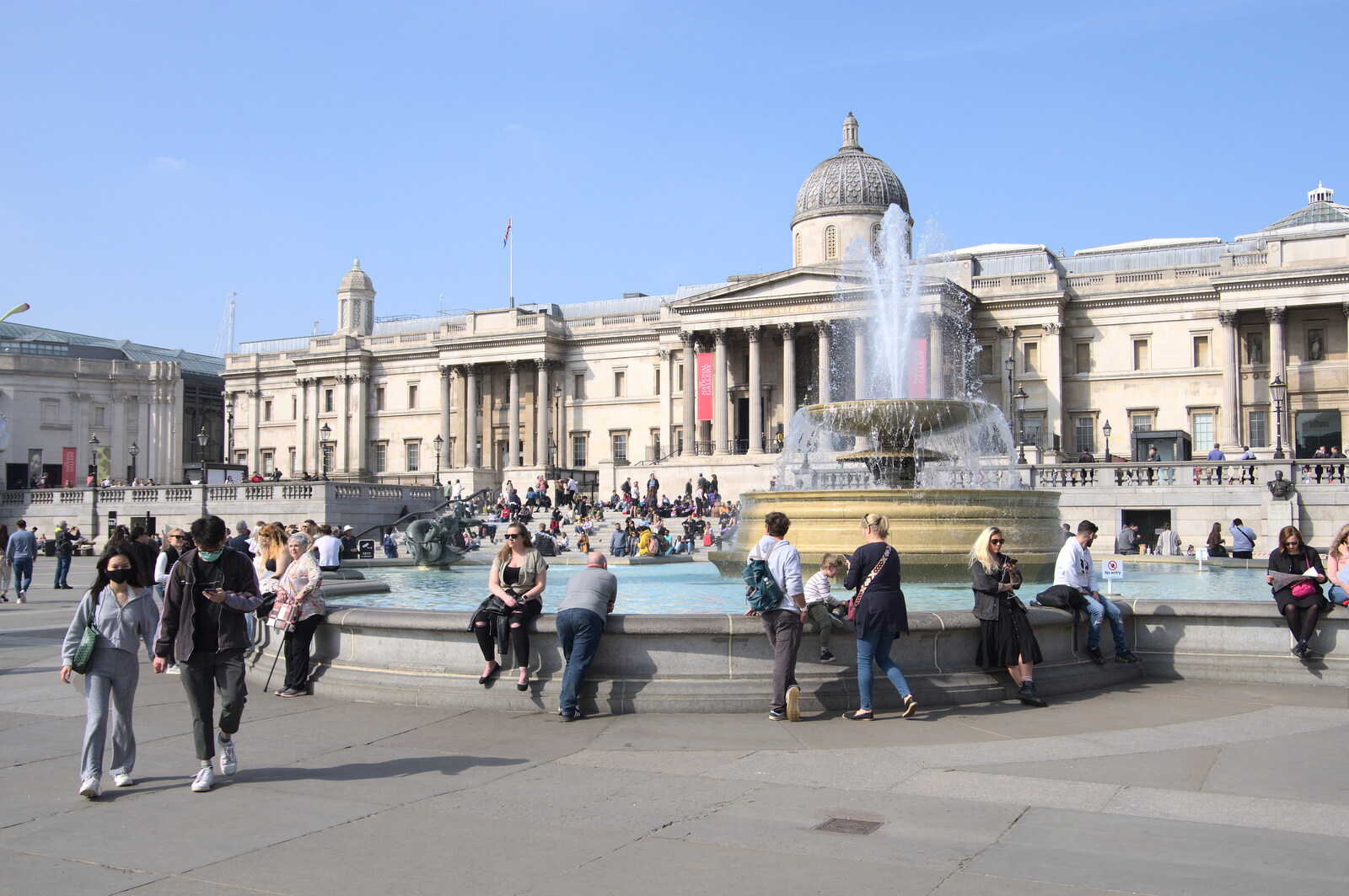 A Walk Around the South Bank, London - 25th March 2022: The National Gallery in Trafalgar Square