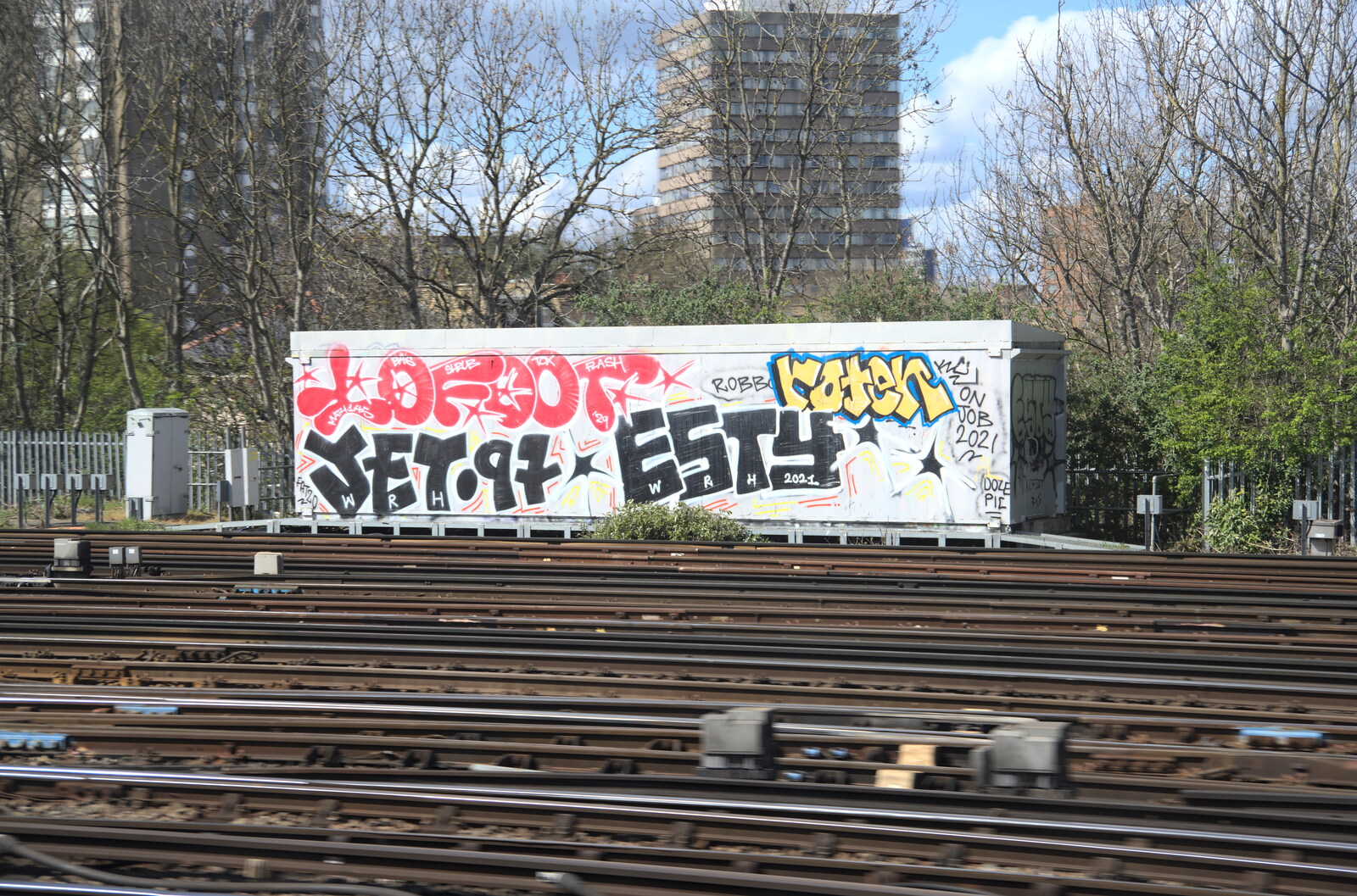 A Trip Down South, New Milton, Hampshire - 9th April 2022: More tags on trackside equipment
