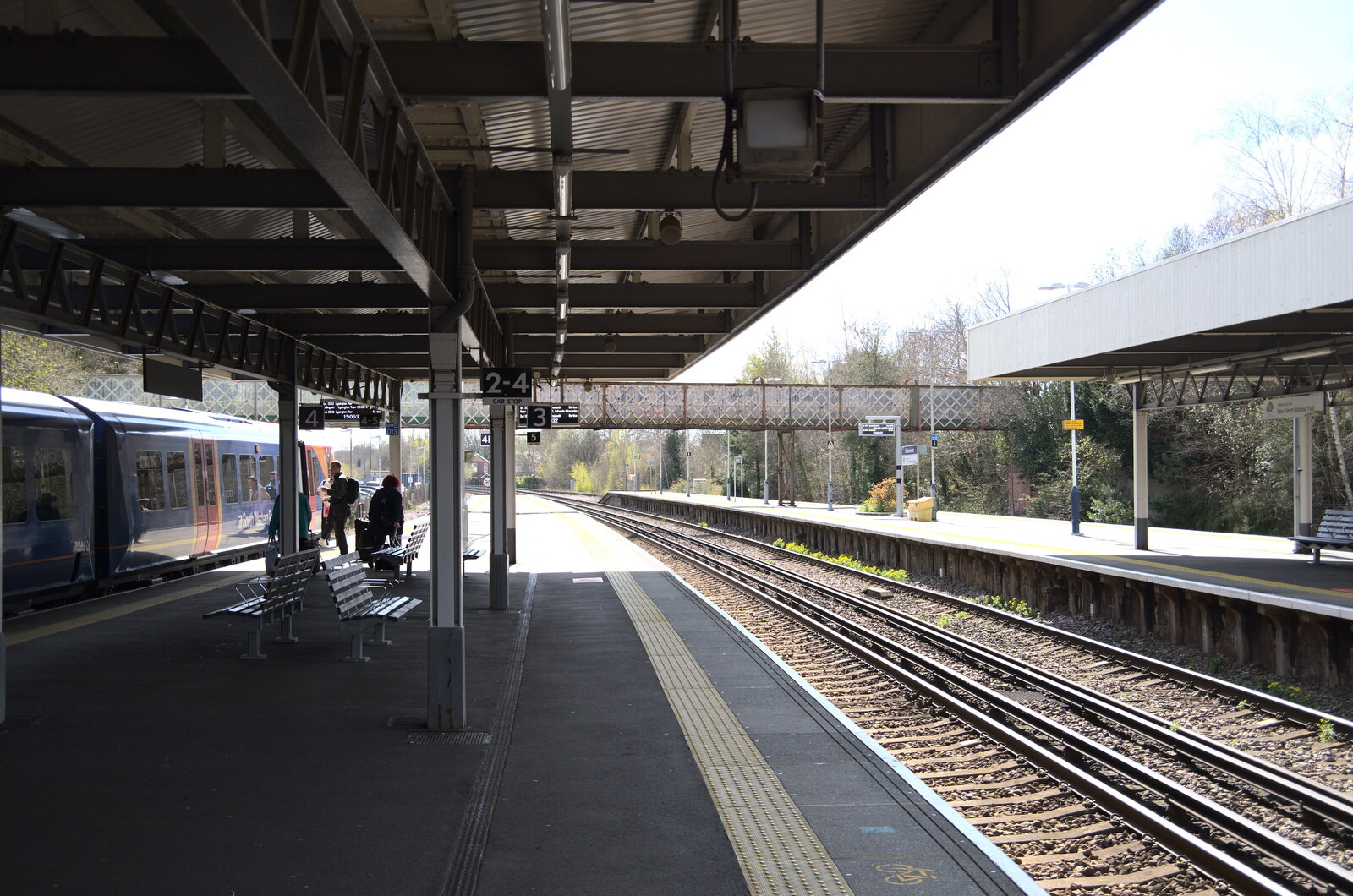 A Trip Down South, New Milton, Hampshire - 9th April 2022: On the platform at Brockenhurst Station