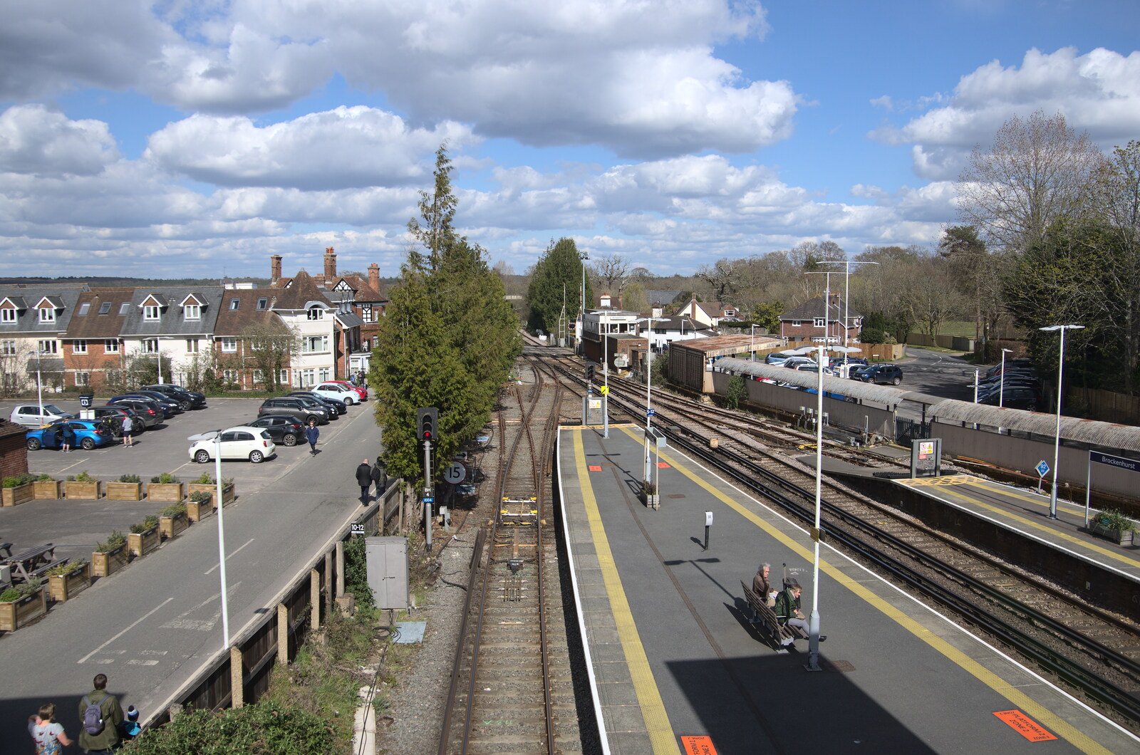 A Trip Down South, New Milton, Hampshire - 9th April 2022: A view of the tracks at Brockenhurst