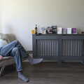 Sean hangs out in his lounge, A Trip Down South, New Milton, Hampshire - 9th April 2022