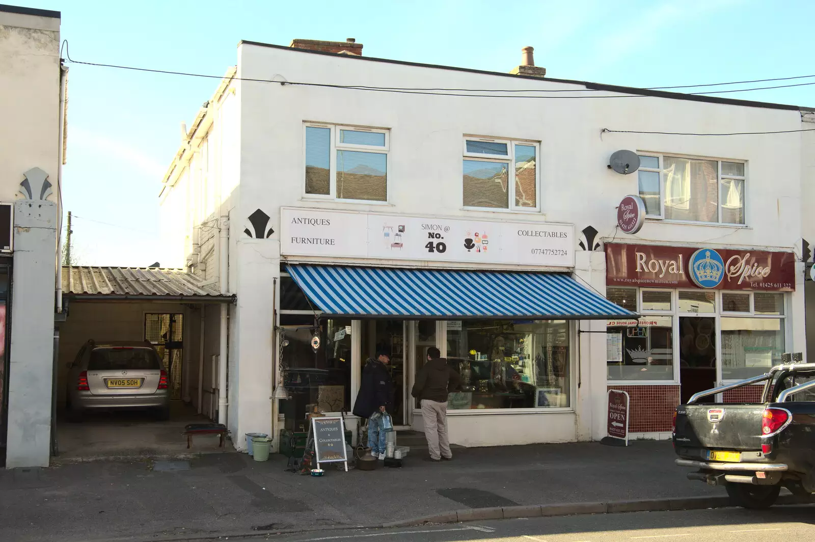 Jon the Hair's parents' former antique shop, from A Trip Down South, New Milton, Hampshire - 9th April 2022