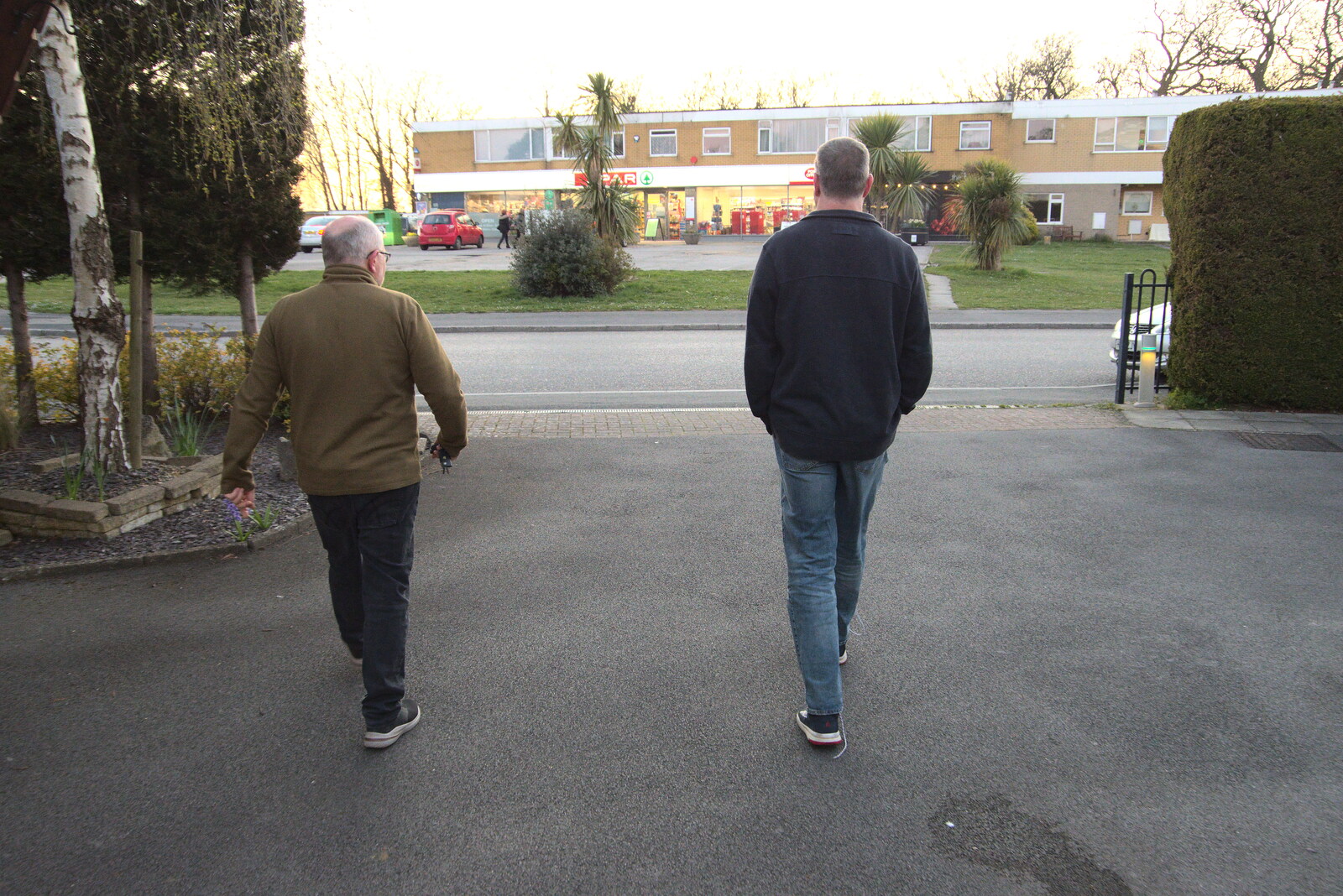A Trip Down South, New Milton, Hampshire - 9th April 2022: Hamish and Sean stride around