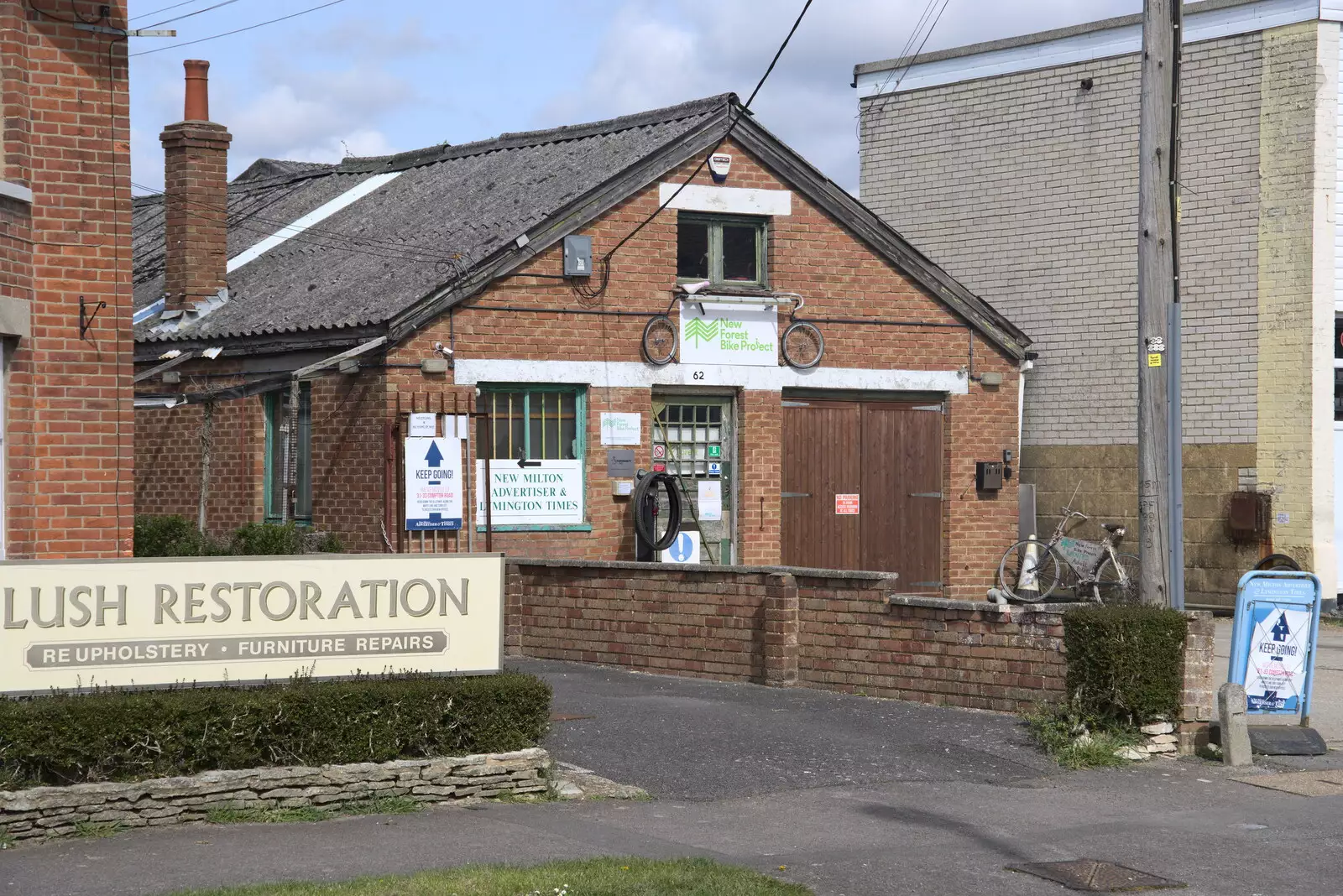 The New Milton Advertiser's shed, from Bernice's Birthday and Walks Around New Milton and Lymington, Hampshire - 10th April 2022