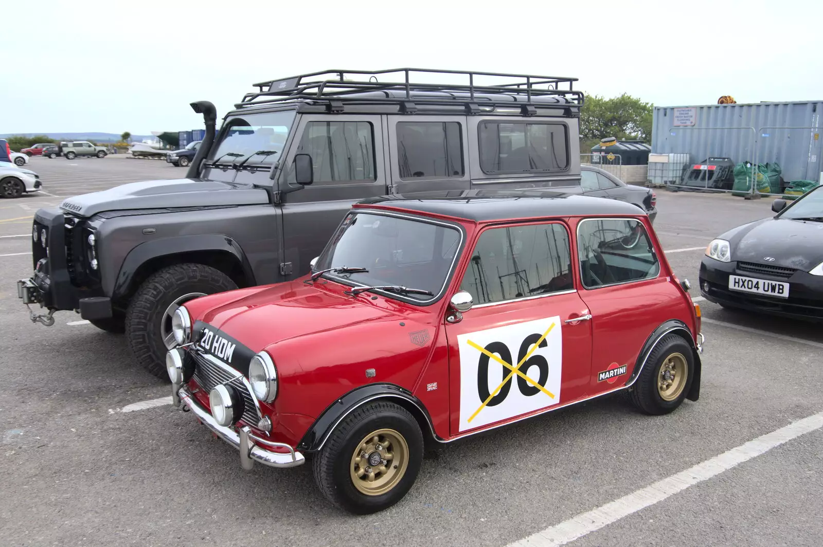 There's a cool original Mini in the car park, from Bernice's Birthday and Walks Around New Milton and Lymington, Hampshire - 10th April 2022