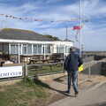 Sean outside the Keyhaven Yacht Club, Bernice's Birthday and Walks Around New Milton and Lymington, Hampshire - 10th April 2022