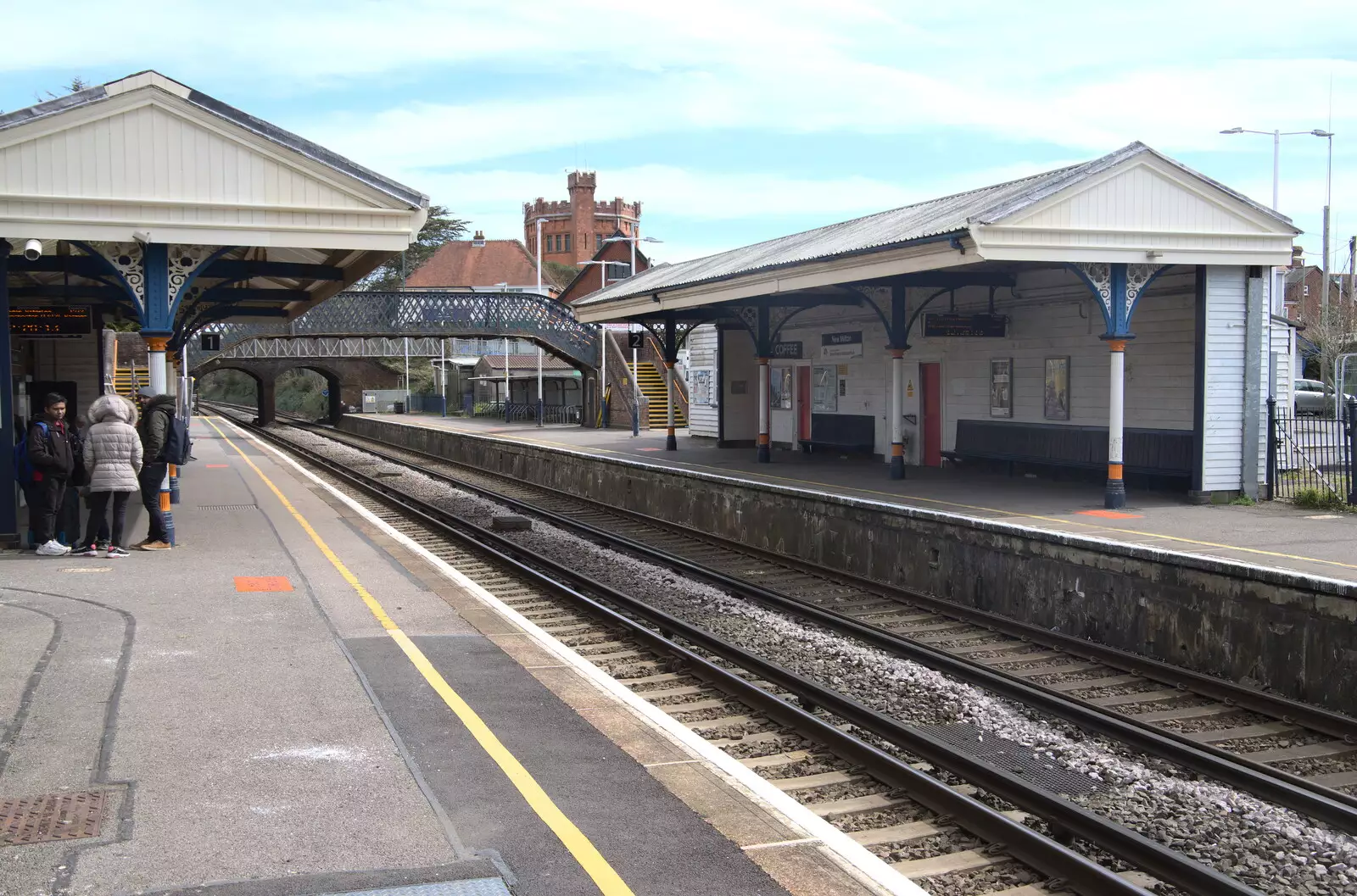 Back at New Milton station on the journey home, from Bernice's Birthday and Walks Around New Milton and Lymington, Hampshire - 10th April 2022