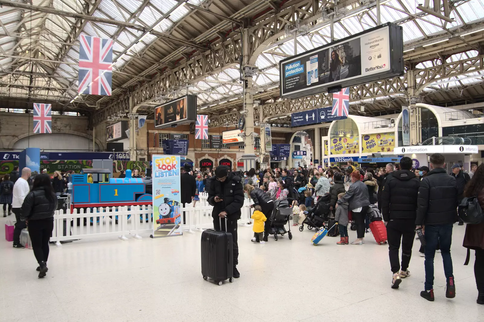 Victoria Station hosts Thomas the Tank Engine, from Bernice's Birthday and Walks Around New Milton and Lymington, Hampshire - 10th April 2022