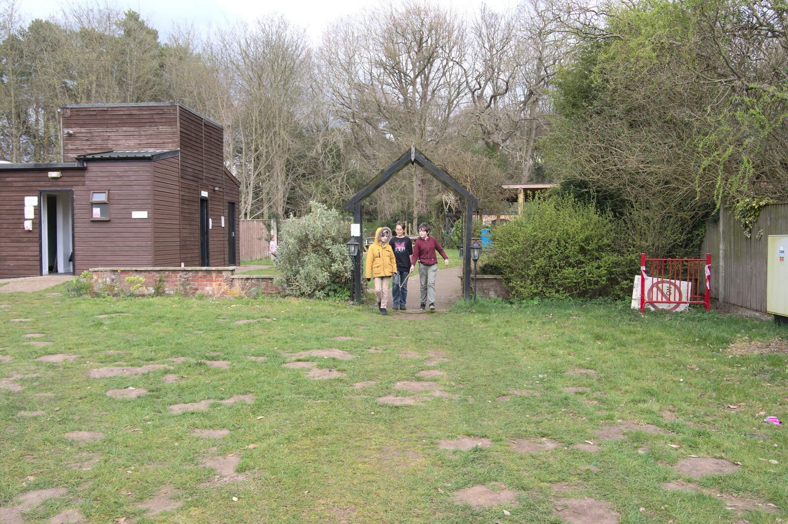 A Camper-Van Trip, West Harling, Norfolk - 13th April 2022: The boys back at Dower House campsite