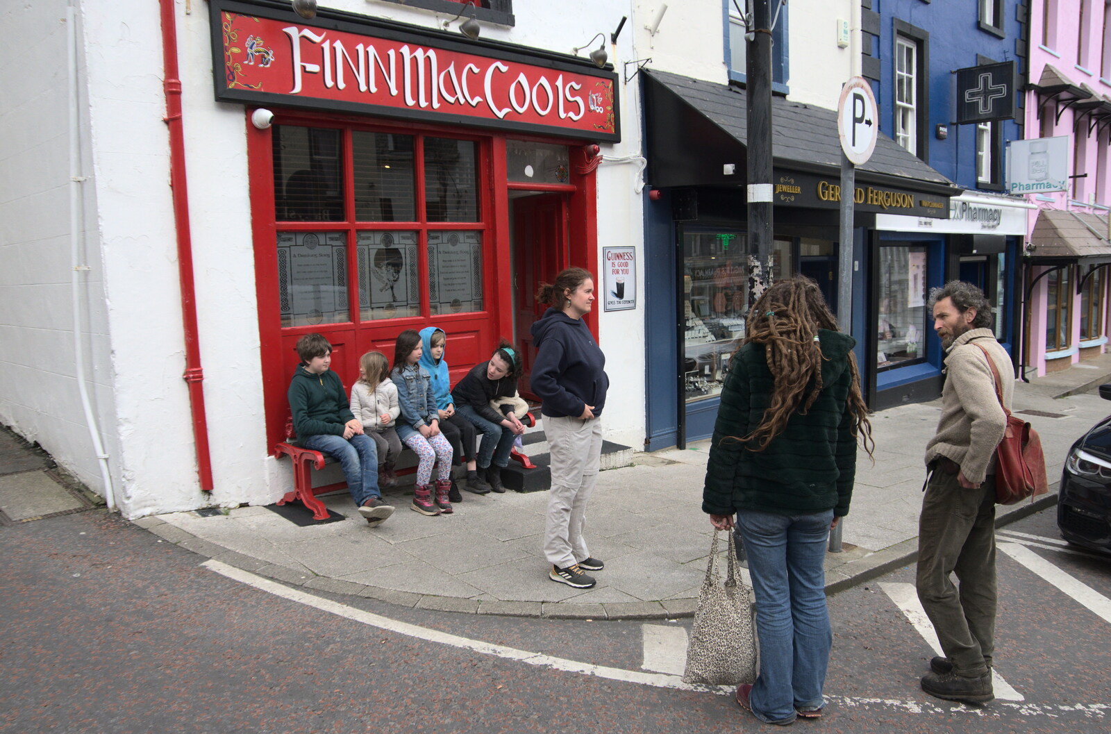 We hang around outside Finn MacCool's bar from Manorhamilton and Bundoran, Leitrim and Donegal, Ireland - 16th April 2022