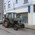 There's an ancient tractor parked on the street, Manorhamilton and Bundoran, Leitrim and Donegal, Ireland - 16th April 2022