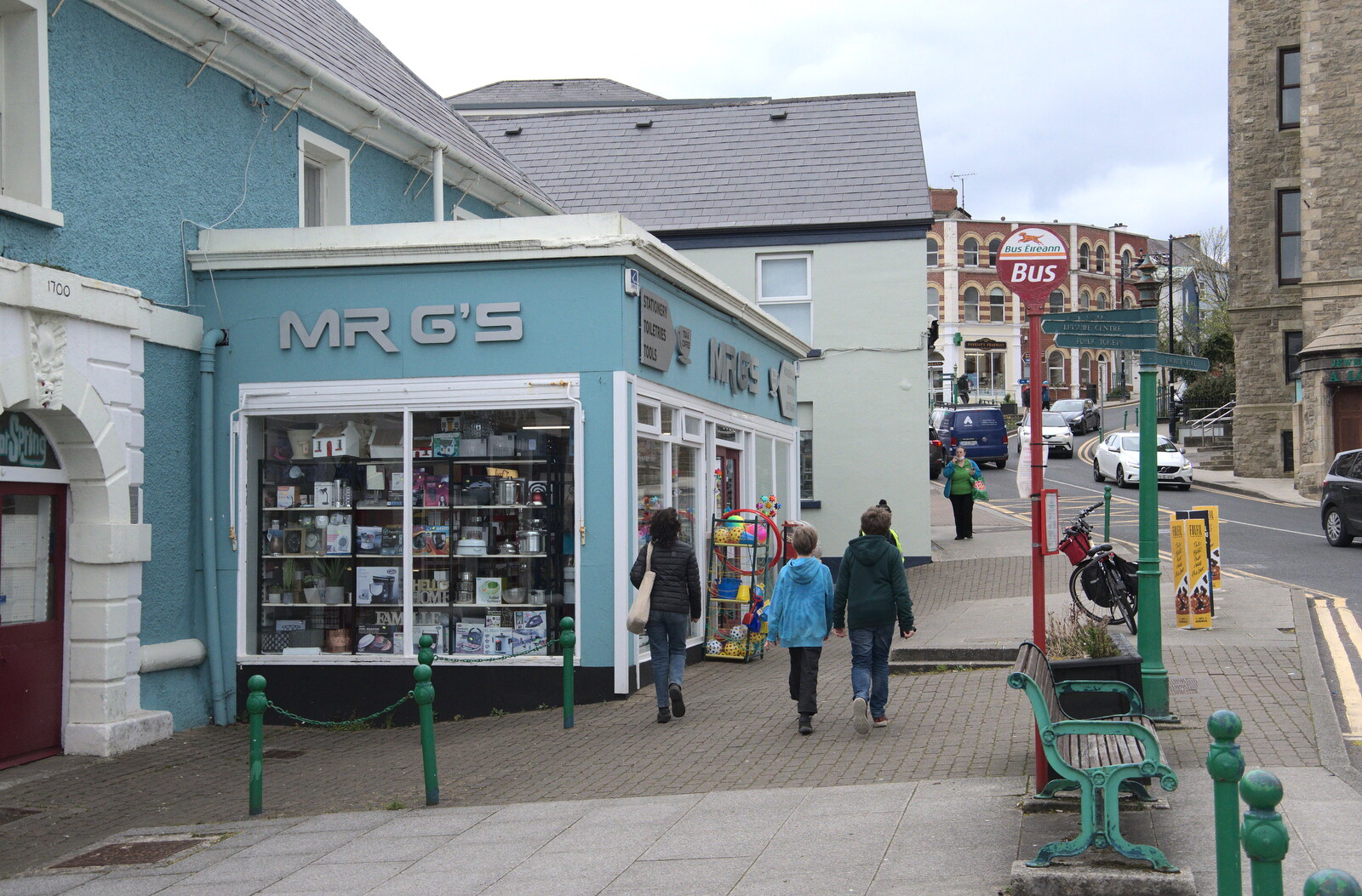 Fern and the boys head into Mr G's to buy stuff from Manorhamilton and Bundoran, Leitrim and Donegal, Ireland - 16th April 2022
