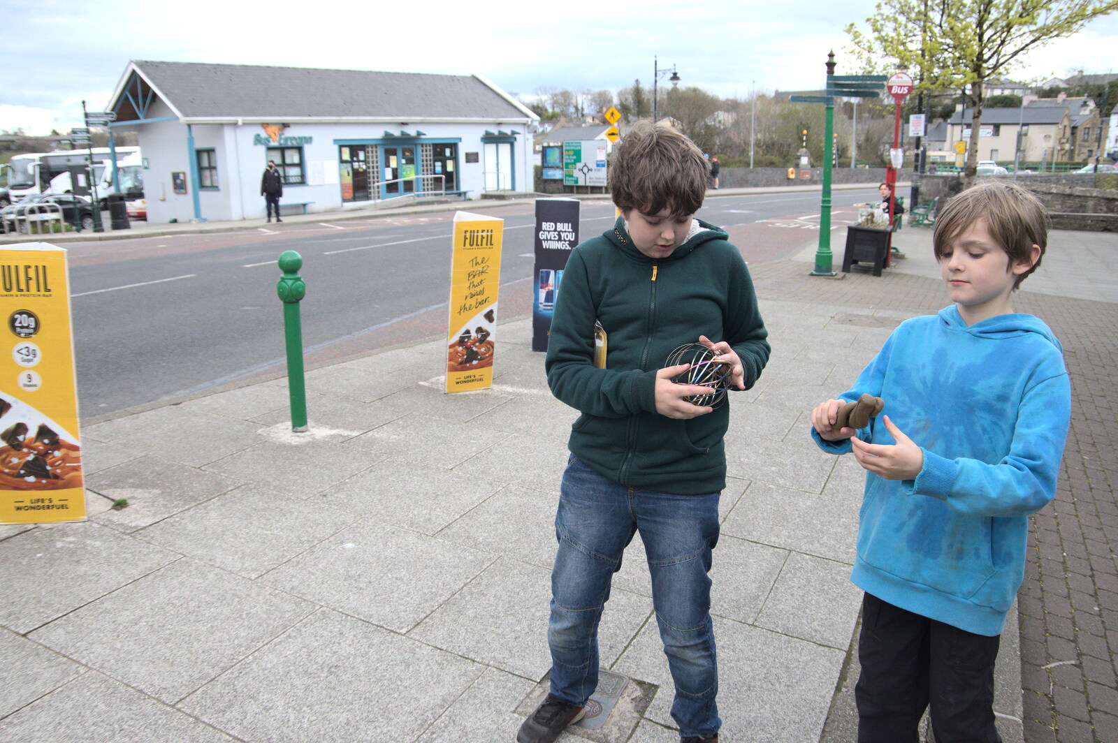 Fred and Harry play with their new things from Manorhamilton and Bundoran, Leitrim and Donegal, Ireland - 16th April 2022