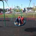 Isobel and the boys are in the playground, Manorhamilton and Bundoran, Leitrim and Donegal, Ireland - 16th April 2022