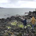 The boys explore the rocks, Greencastle, Doagh and Malin Head, County Donegal, Ireland - 19th April 2022