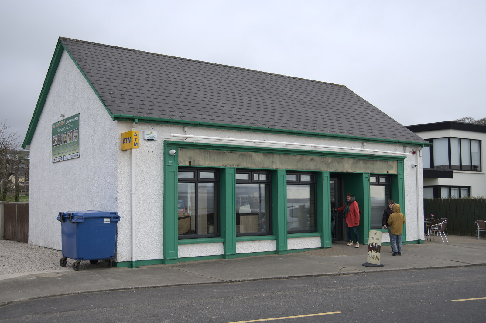 Greencastle, Doagh and Malin Head, County Donegal, Ireland - 19th April 2022: The shop next door