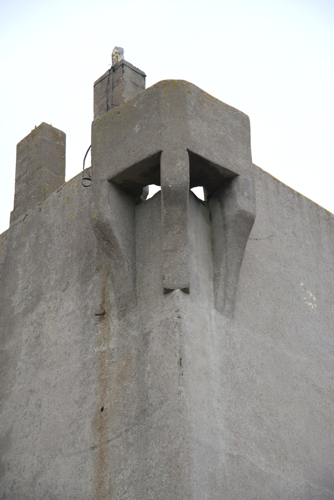 Greencastle, Doagh and Malin Head, County Donegal, Ireland - 19th April 2022: A Viking face looks out of the tower