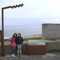 Isobel and Fred under the Malin Head sign, Greencastle, Doagh and Malin Head, County Donegal, Ireland - 19th April 2022