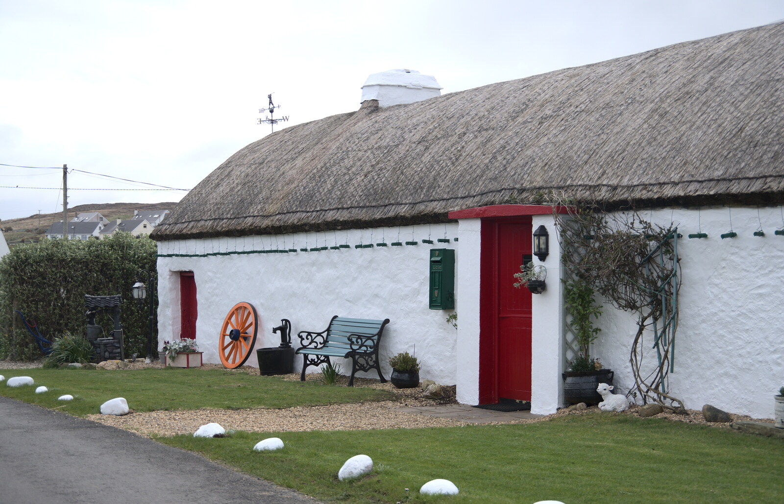 Greencastle, Doagh and Malin Head, County Donegal, Ireland - 19th April 2022: A traditional cottage near Malin Head