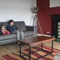 The boys watch some normal telly for a change, Greencastle, Doagh and Malin Head, County Donegal, Ireland - 19th April 2022