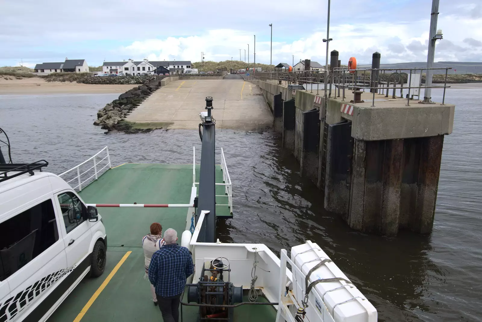 The ferry lands at Magilligan's Point, from Greencastle, Doagh and Malin Head, County Donegal, Ireland - 19th April 2022